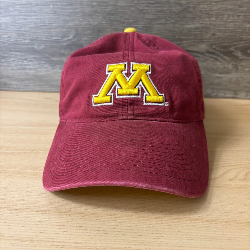 Vintage Minnesota Golden Gophers Hat Cap Strap Back Maroon Gold NCAA